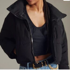 John + Jenn Women's Black Puffer Coat